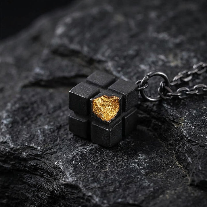 WorldNorse Handcrafted 999 Silver Forged Cube Necklace - image 5