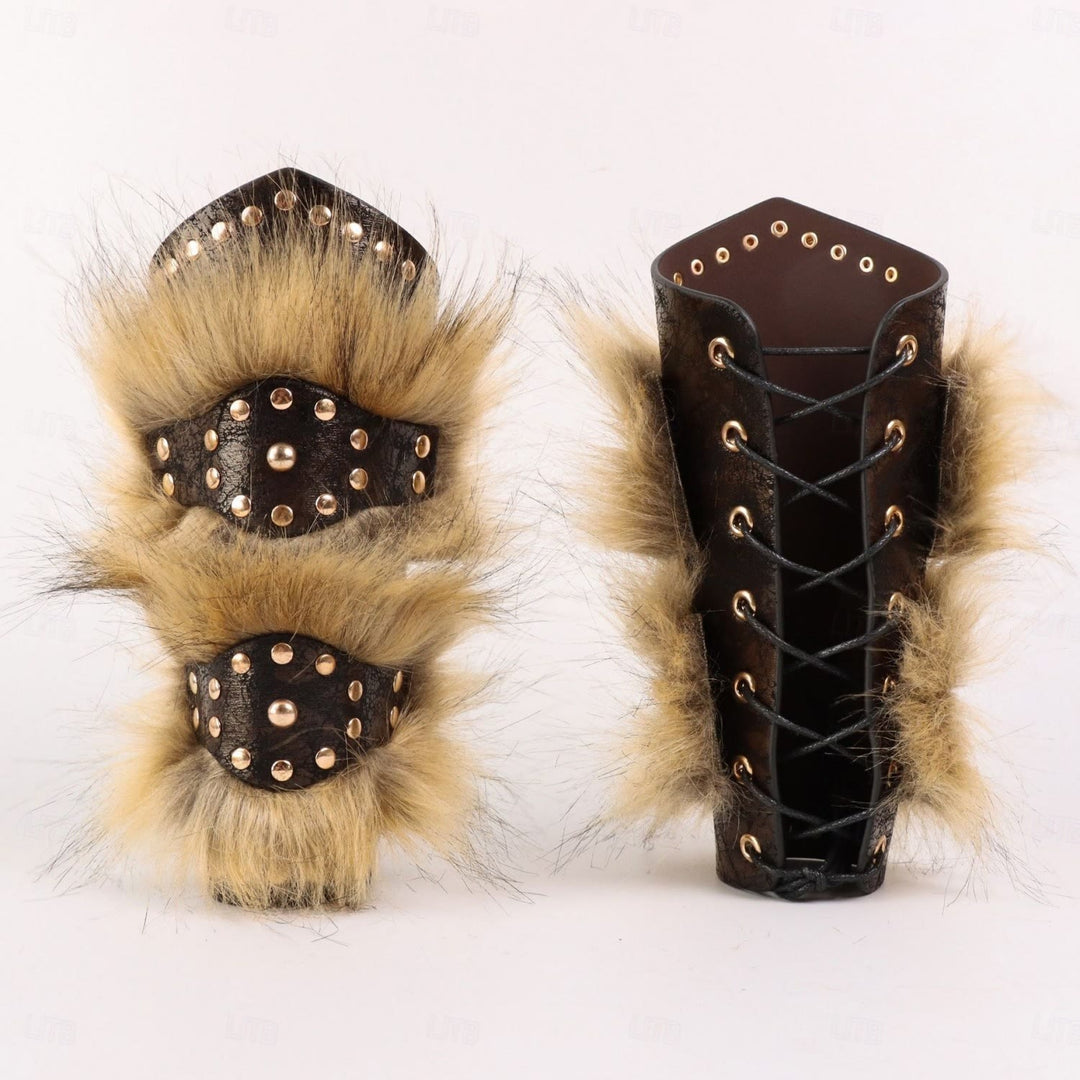 WorldNorse Medieval Viking 2-Piece Costume Set  - Wrist Wraps - 3XL - image 14
