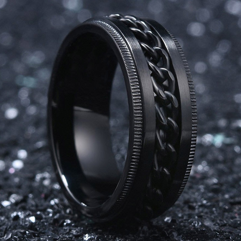 WorldNorse Viking Style Alloy Ring - Chain#Black - UK Size Z（US 13) - image 17