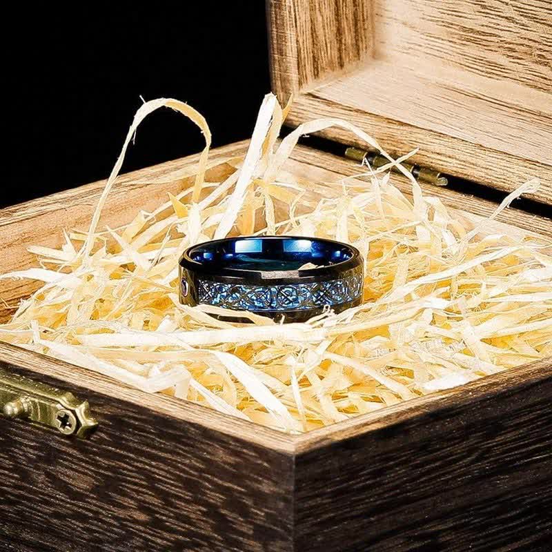 WorldNorse Viking Style Alloy Ring - Blue - UK Size Z+1（US 14) - image 0