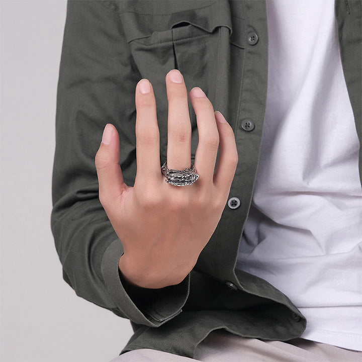 WorldNorse Nordic Mythical Giant Dragon Nicolas Style Protection Ring / Necklace - image 6