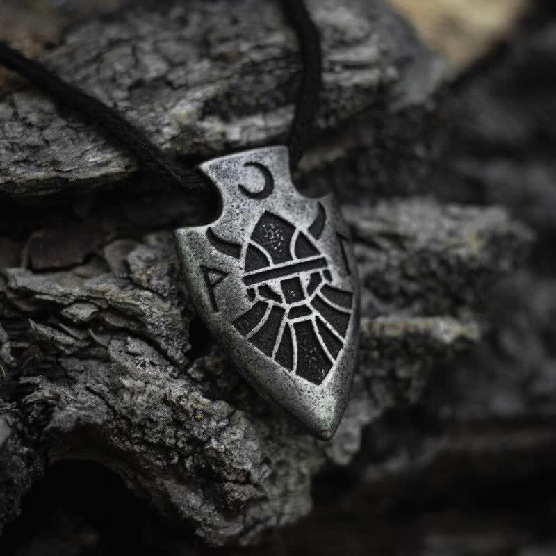 WorldNorse Men's Viking Odin Rune Arrowhead Necklace - Silver - image 0