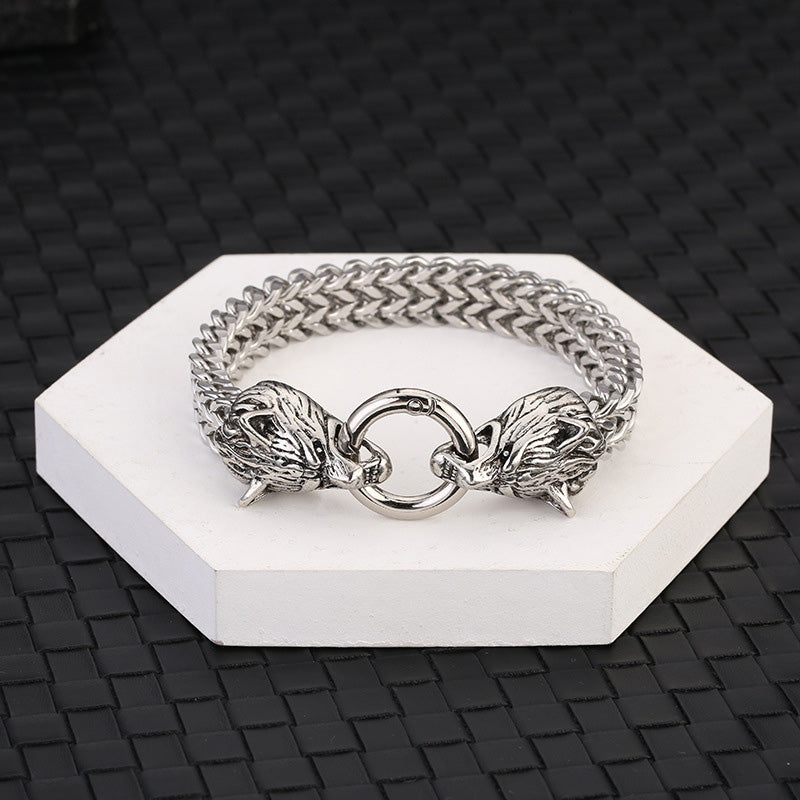 WorldNorse Wolf Head Viking Titanium Steel Strengthen Bracelet - image 10