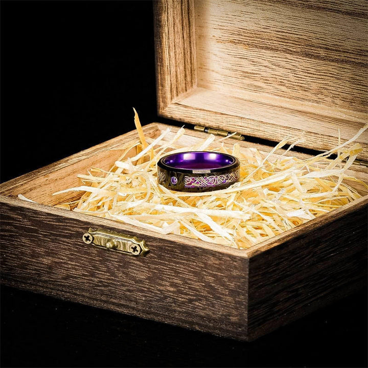 WorldNorse Viking Style Alloy Ring - Purple - UK Size Z+1（US 14) - image 12