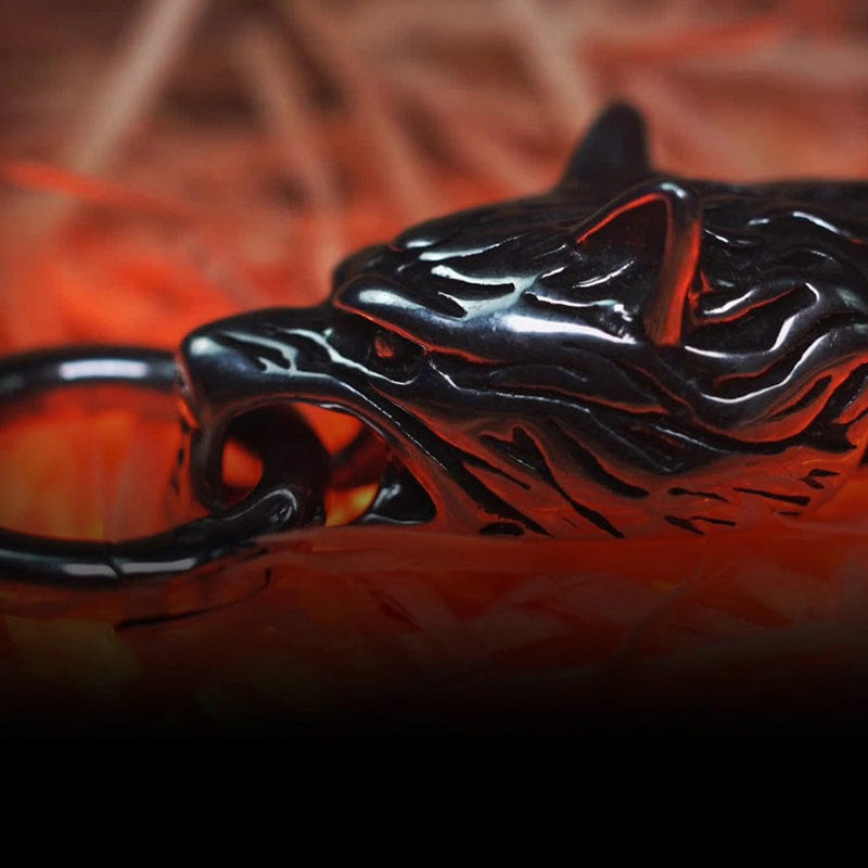 WorldNorse Wolf Head Viking Titanium Steel Strengthen Bracelet - image 7