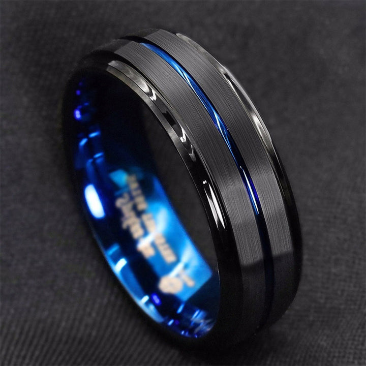 WorldNorse Viking Style Alloy Ring - Orbital#Blue - UK Size Z（US 13) - image 15
