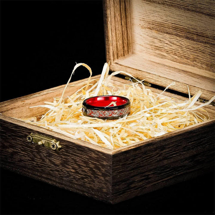 WorldNorse Viking Style Alloy Ring - Red - UK Size Z+1（US 14) - image 6