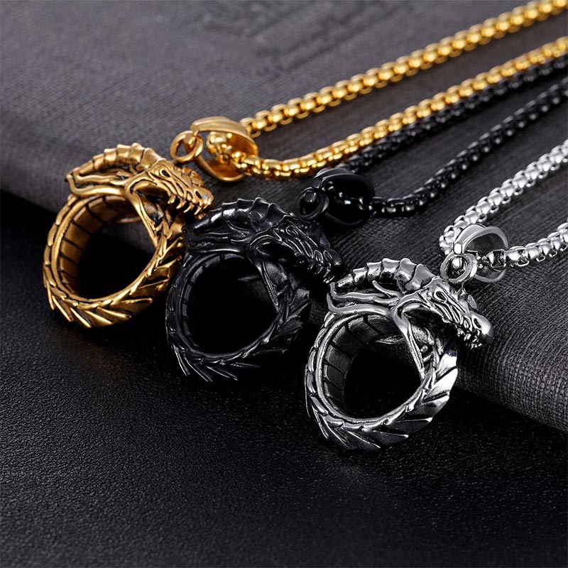 WorldNorse Nordic Mythical Giant Dragon Nicolas Style Protection Ring / Necklace - image 21