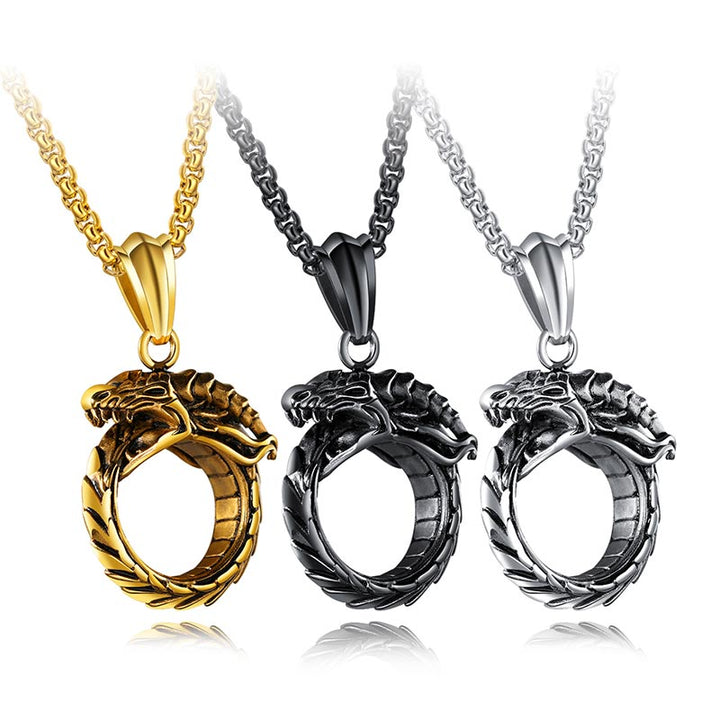 WorldNorse Nordic Mythical Giant Dragon Nicolas Style Protection Ring / Necklace - image 23