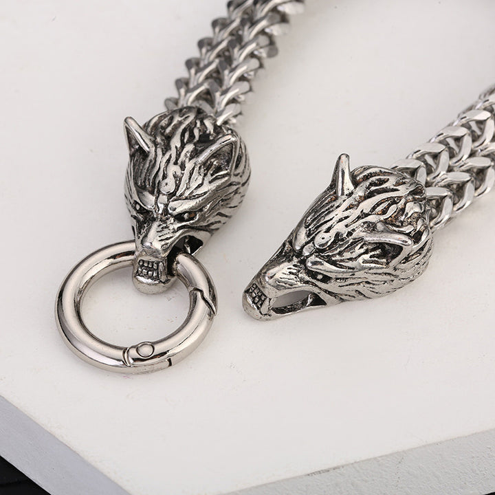 WorldNorse Wolf Head Viking Titanium Steel Strengthen Bracelet - image 12