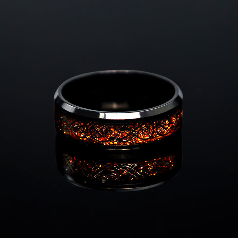 WorldNorse Viking Style Alloy Ring - Red+Black - UK Size Y (US 12) - image 19