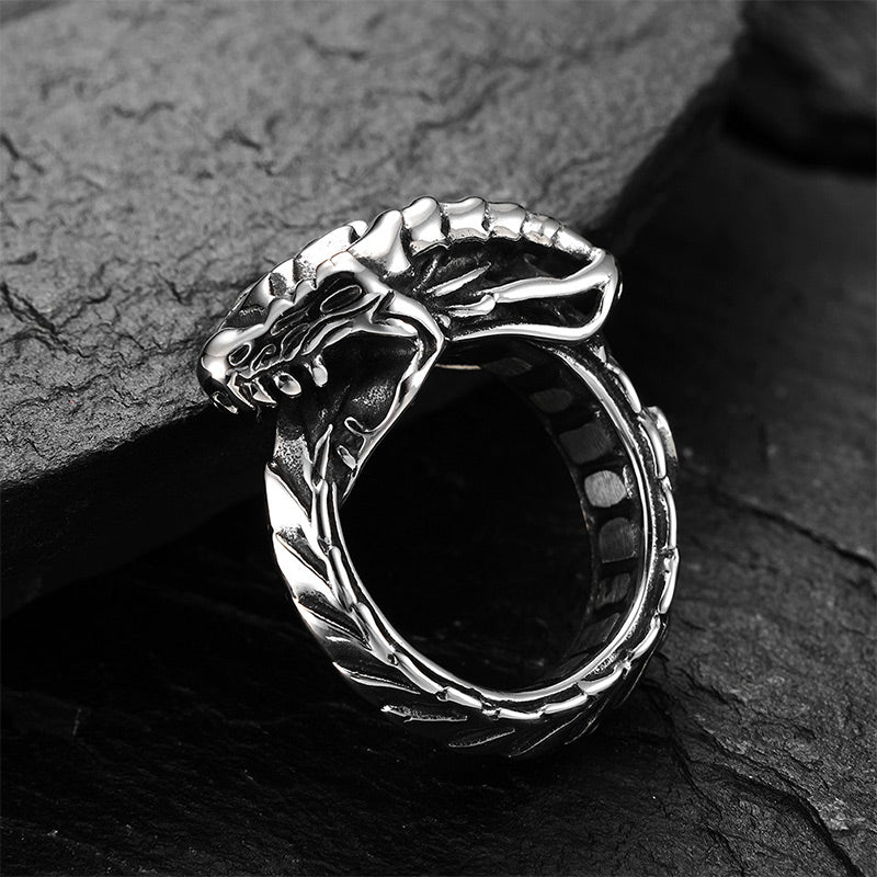 WorldNorse Nordic Mythical Giant Dragon Nicolas Style Protection Ring / Necklace - image 4